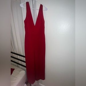 Lulus Red Wide-Leg Jumpsuit